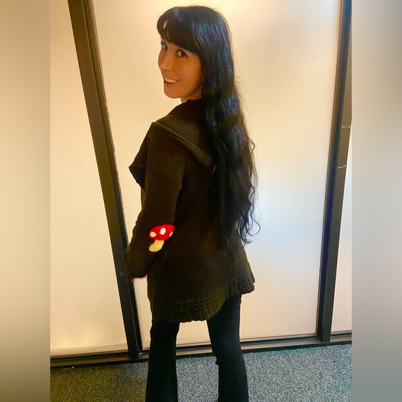 Felted Cottage Core Mushroom Sweater - Picture 2 of 6